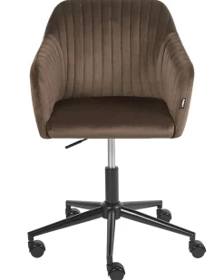 Skrivebordsstol VENICE Velour Brun
