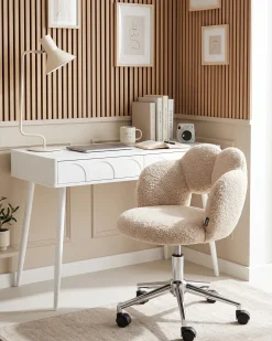 Skrivebordsstol WHIZZY Boucle Lys Beige