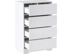 5 skuffers commode ALBERTA Hvid