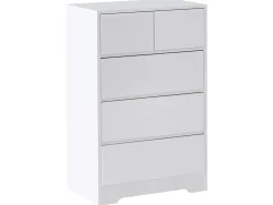 5 skuffers commode ALBERTA Hvid