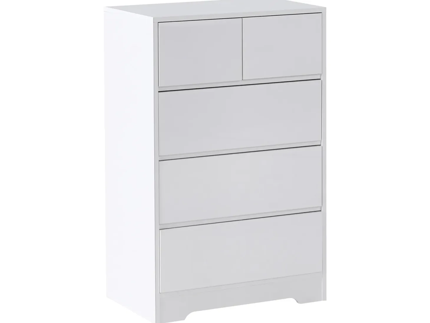 5 skuffers commode ALBERTA Hvid