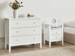 3 skuffers commode ASSISI Hvid