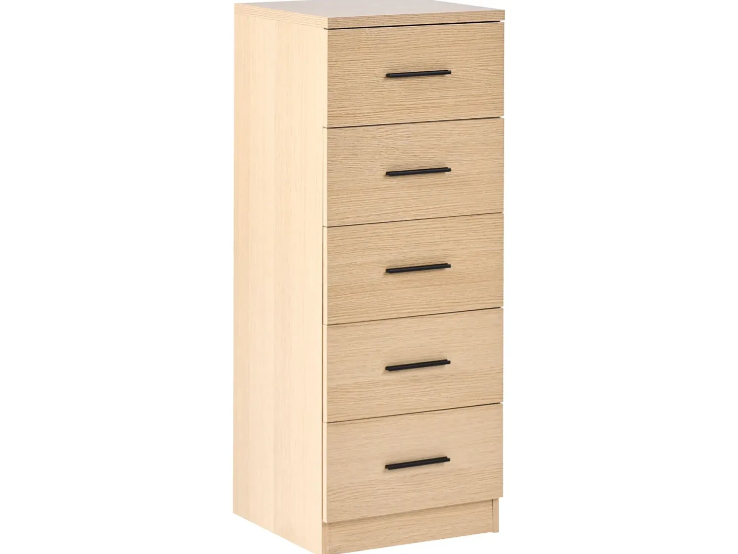 5 skuffers commode KITIMAT Lysebrun
