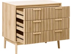 3 skuffers commode LYNWOOD Lysebrun