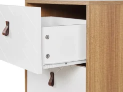 3 skuffers commode NUEVA Lysebrun/hvid