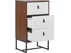 3 skuffers commode NUEVA Mørkebrun/hvid