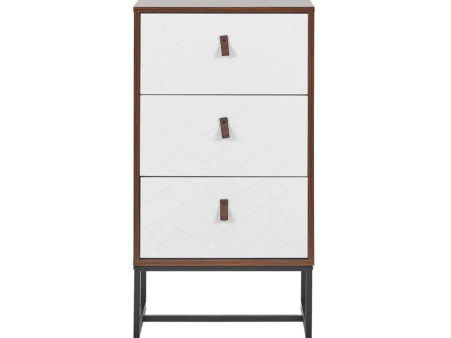 3 skuffers commode NUEVA Mørkebrun/hvid