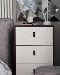 3 skuffers commode NUEVA Mørkebrun/hvid