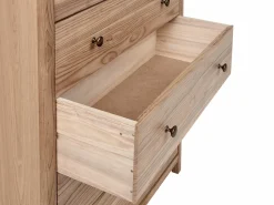 5 skuffers commode SALTON Sassafras træ Brun
