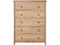 5 skuffers commode SALTON Sassafras træ Brun