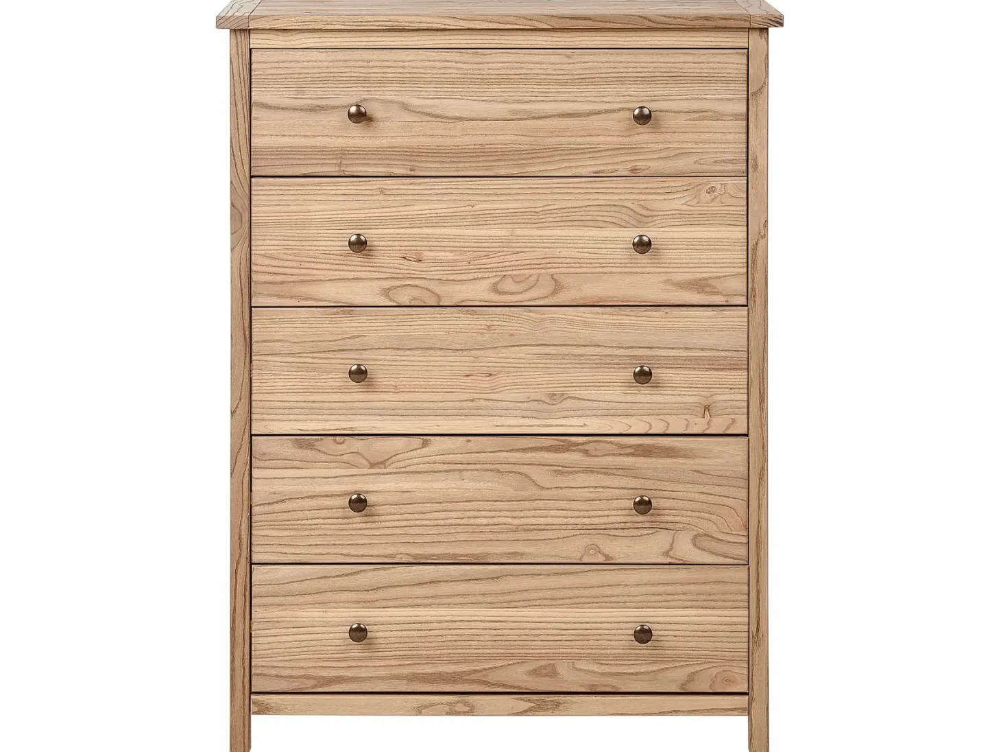 5 skuffers commode SALTON Sassafras træ Brun
