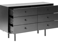 6 skuffers kommode ALCESTER Sort