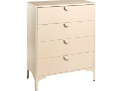 4 skuffers kommode ARDURA Metal Beige