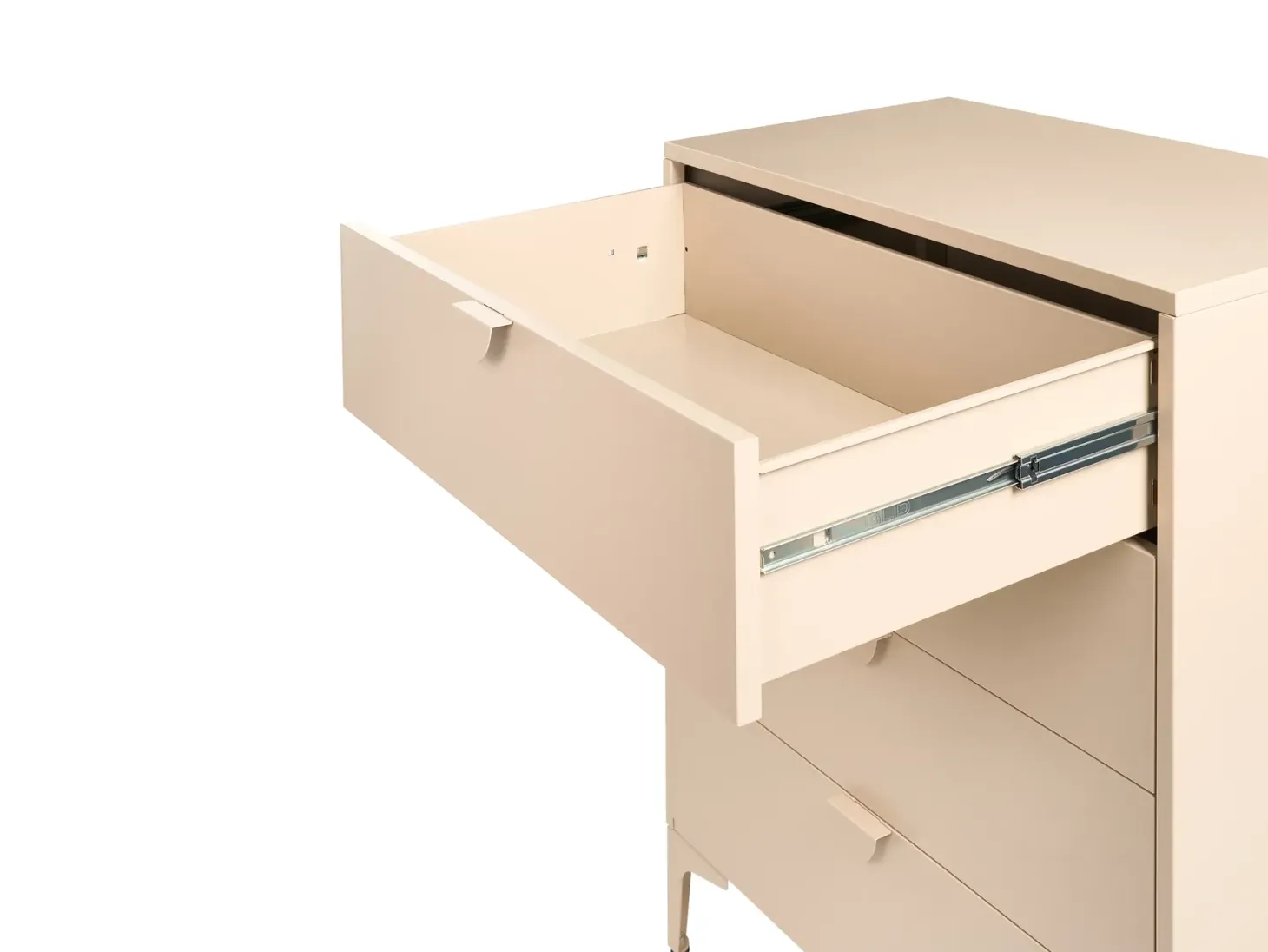 4 skuffers kommode ARDURA Metal Beige