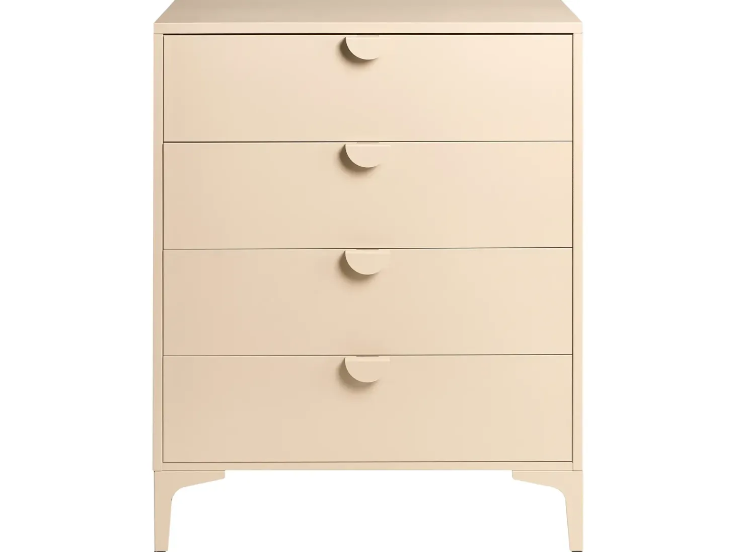 4 skuffers kommode ARDURA Metal Beige