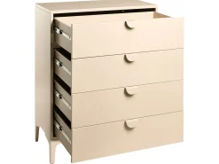 4 skuffers kommode ARDURA Metal Beige