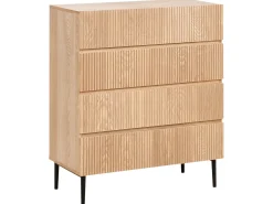 4 skuffers kommode BLYTHE Naturlig ask