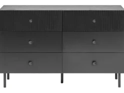 6 skuffers kommode COVENTRY Sort