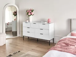 7 skuffers kommode LEDUC Hvid