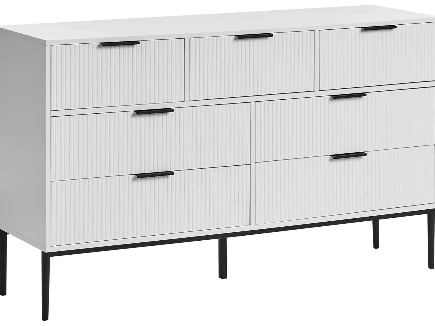 7 skuffers kommode LEDUC Hvid