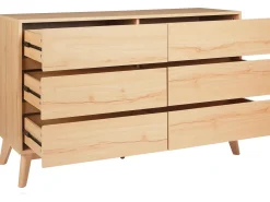 6 skuffers kommode SARDIS Lysebrun