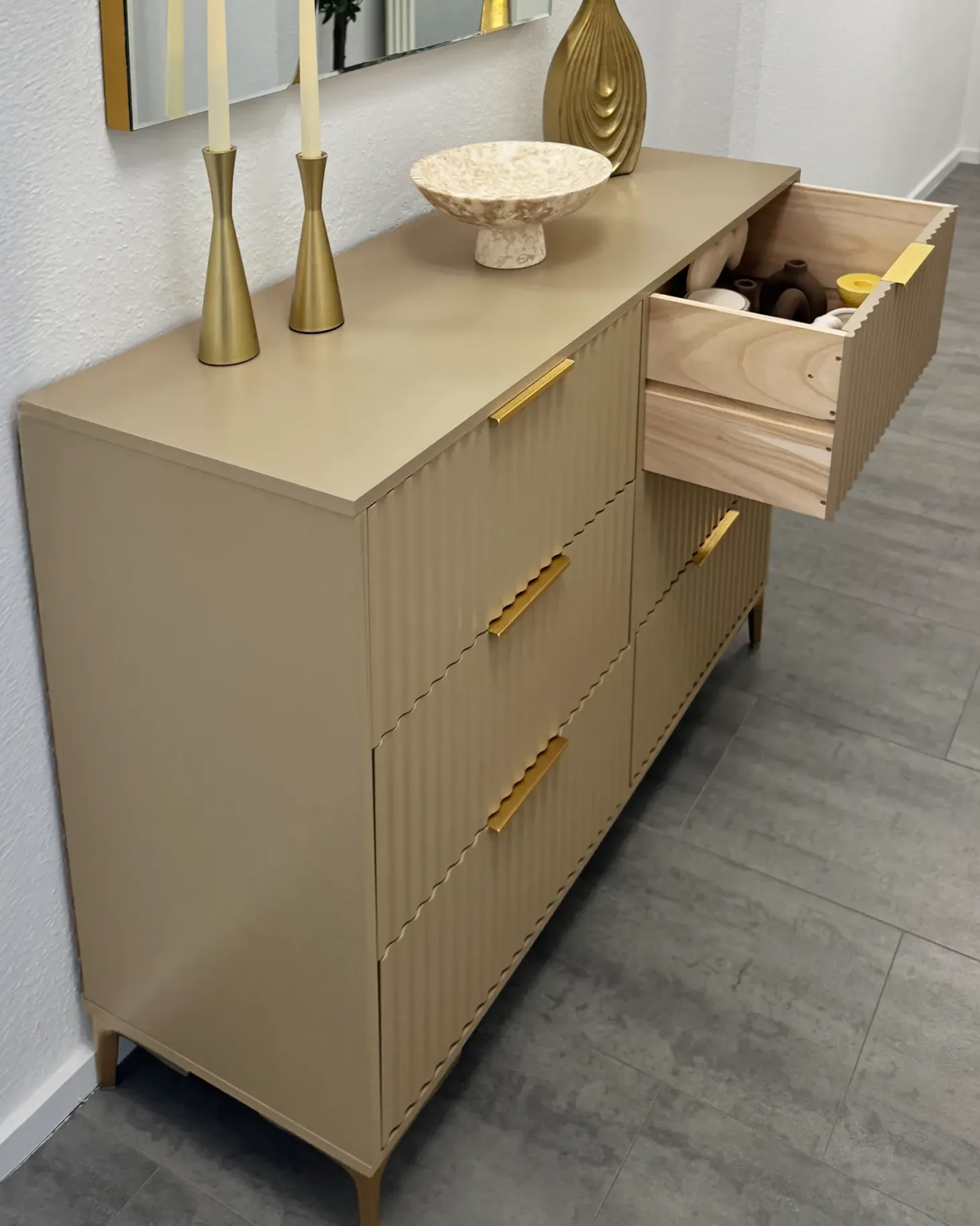 6 skuffers kommode WALCOTT Beige