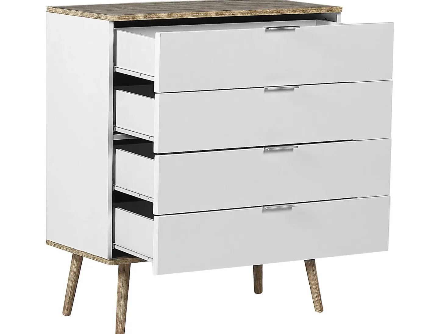 4 skuffers kommode WALPI Hvid