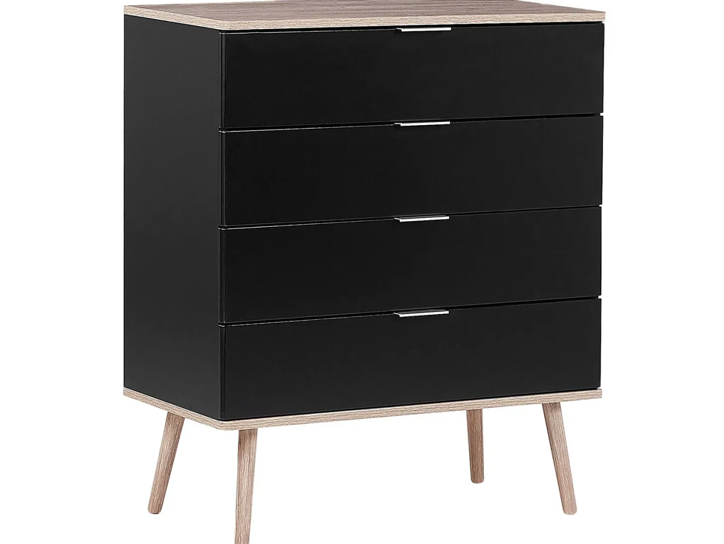 4 skuffers kommode WALPI Sort