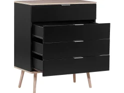 4 skuffers kommode WALPI Sort
