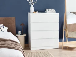 4 skuffers kommode WINNIPEG Hvid