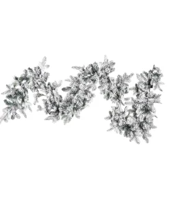 Sneklædt juleguirlande LED SUNDO 270 cm Hvid