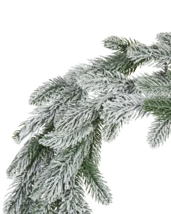 Sneklædt julekrans LED ALBINI Grøn 45 cm