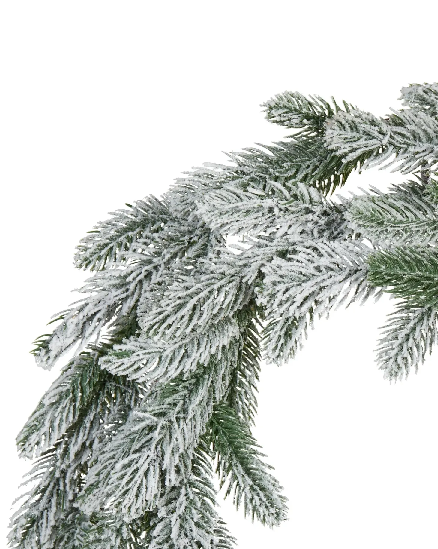 Sneklædt julekrans LED ALBINI Grøn 45 cm