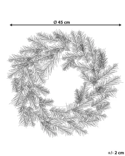 Sneklædt julekrans LED ALBINI Grøn 45 cm