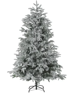 Sneklædt juletræ BASSIE 180 cm Hvid