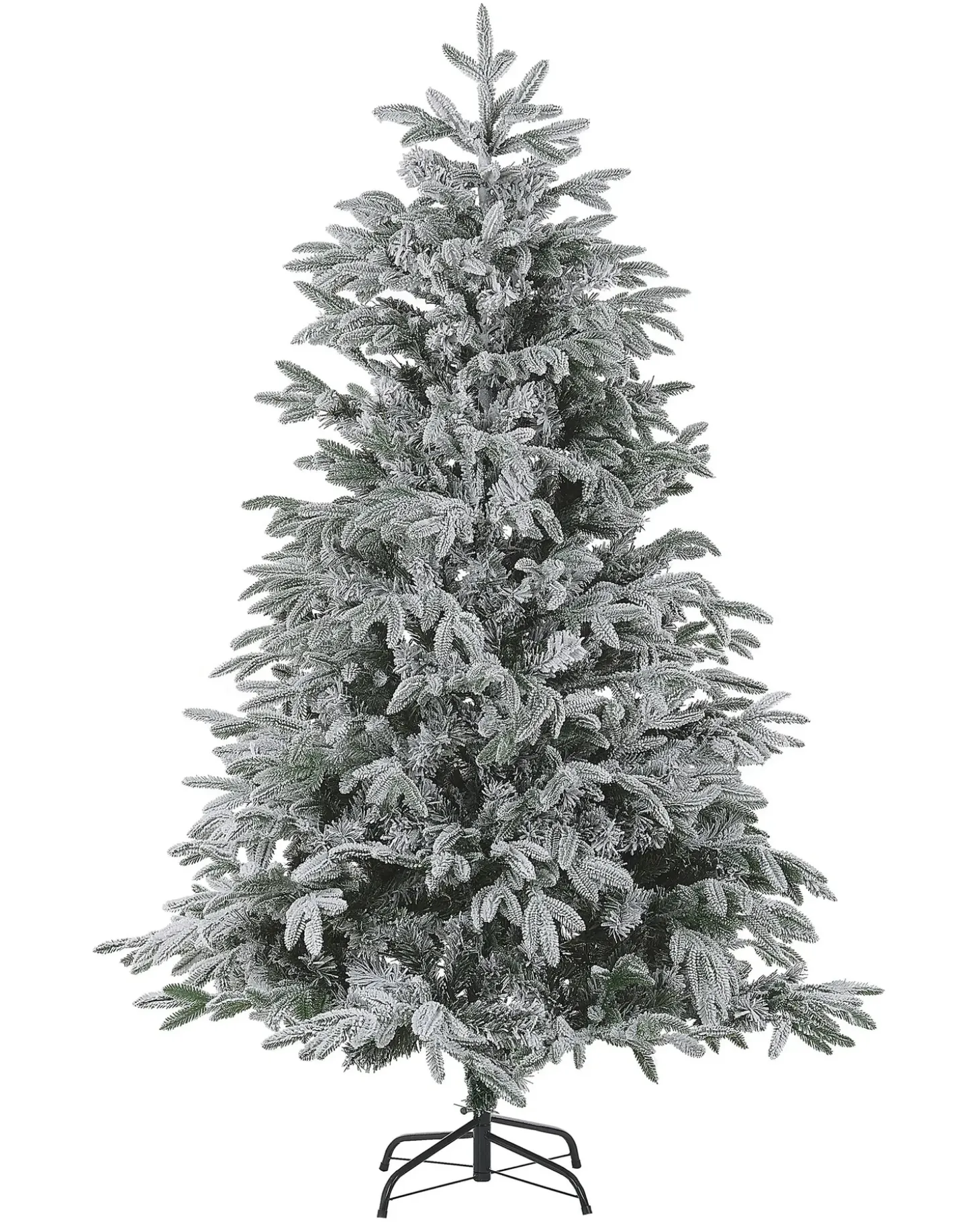 Sneklædt juletræ BASSIE 180 cm Hvid