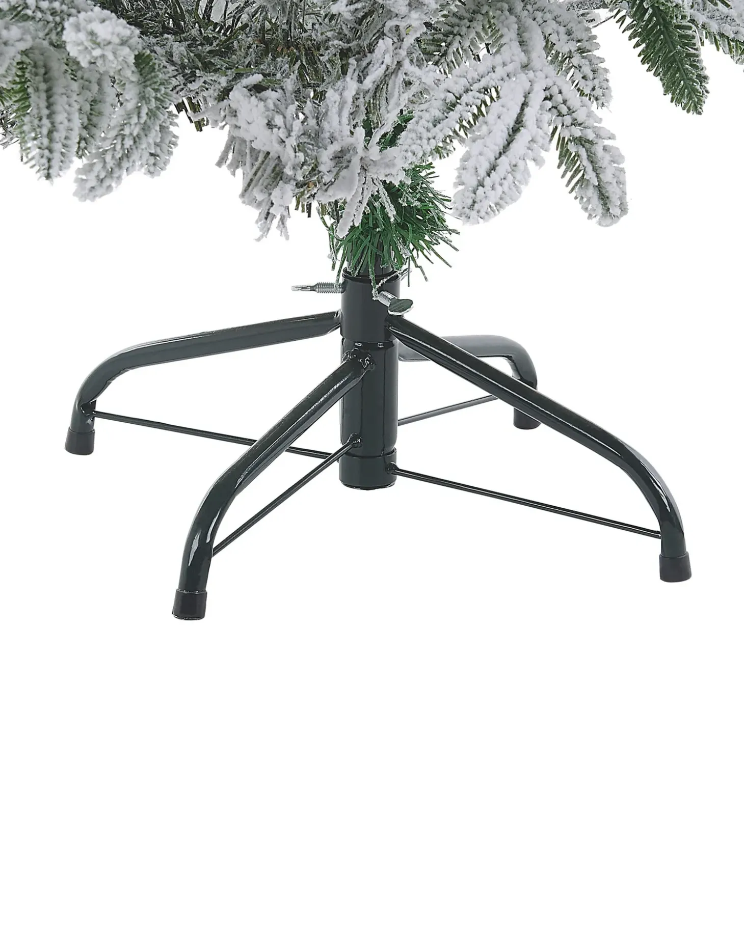 Sneklædt juletræ BASSIE 120 cm Hvid