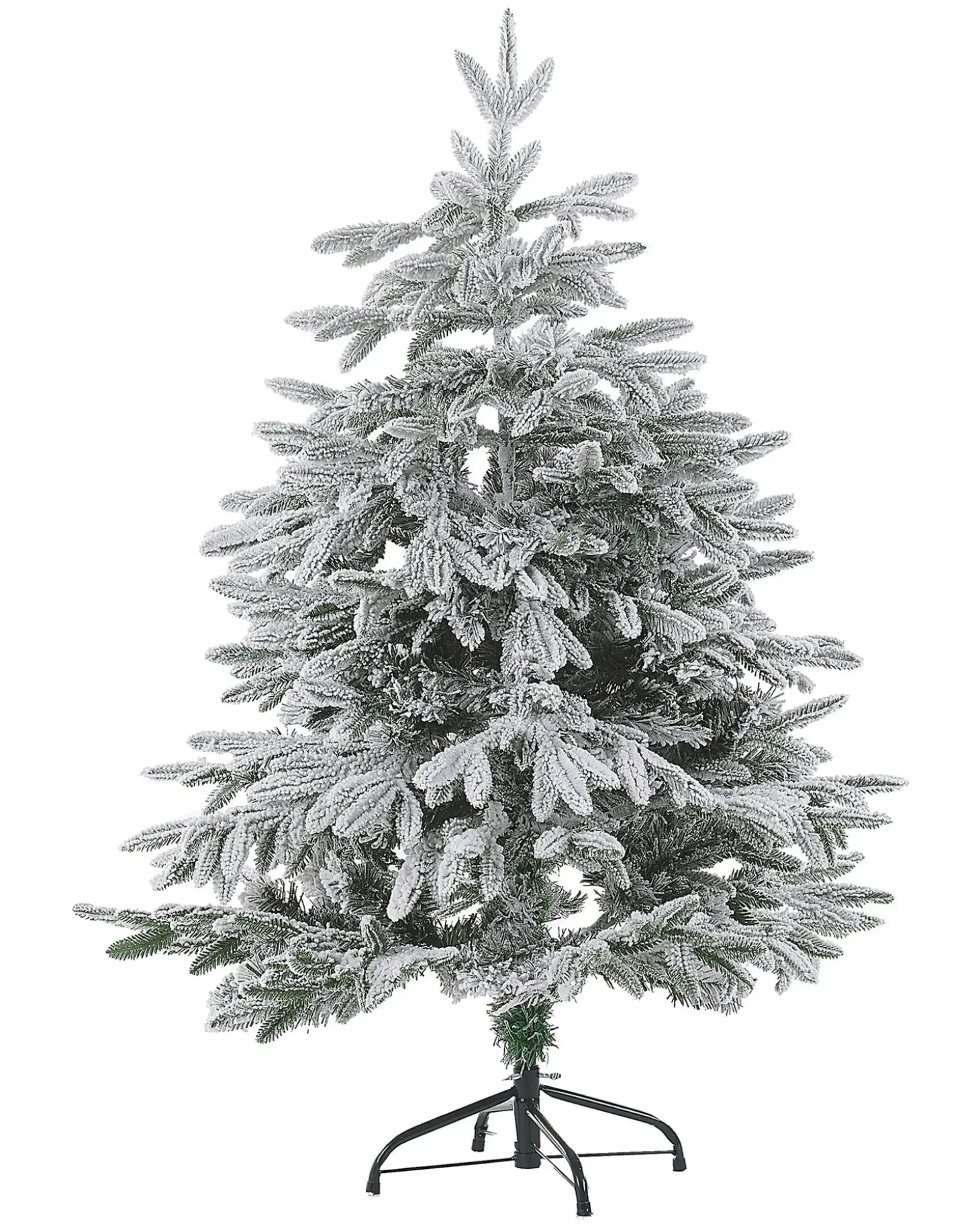 Sneklædt juletræ BASSIE 120 cm Hvid