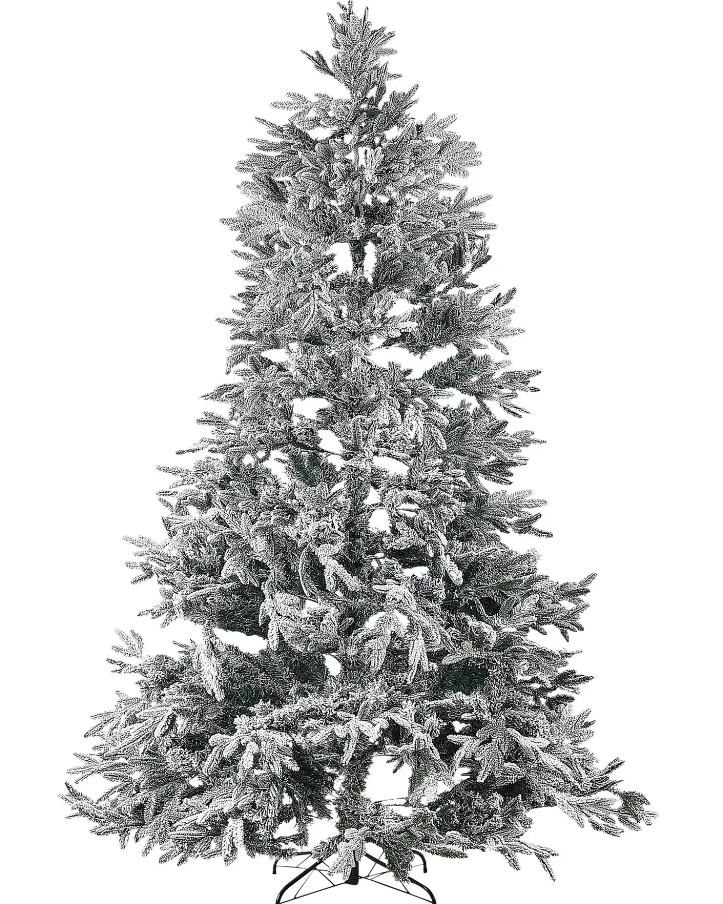Sneklædt juletræ BASSIE 240 cm Hvid