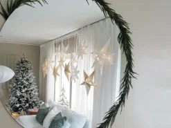 Sneklædt juletræ BASSIE 210 cm Hvid