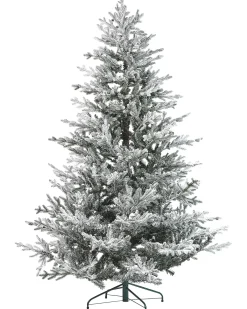 Sneklædt juletræ BRISCO 210 cm Hvid