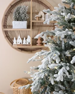 Sneklædt juletræ BRISCO 210 cm Hvid