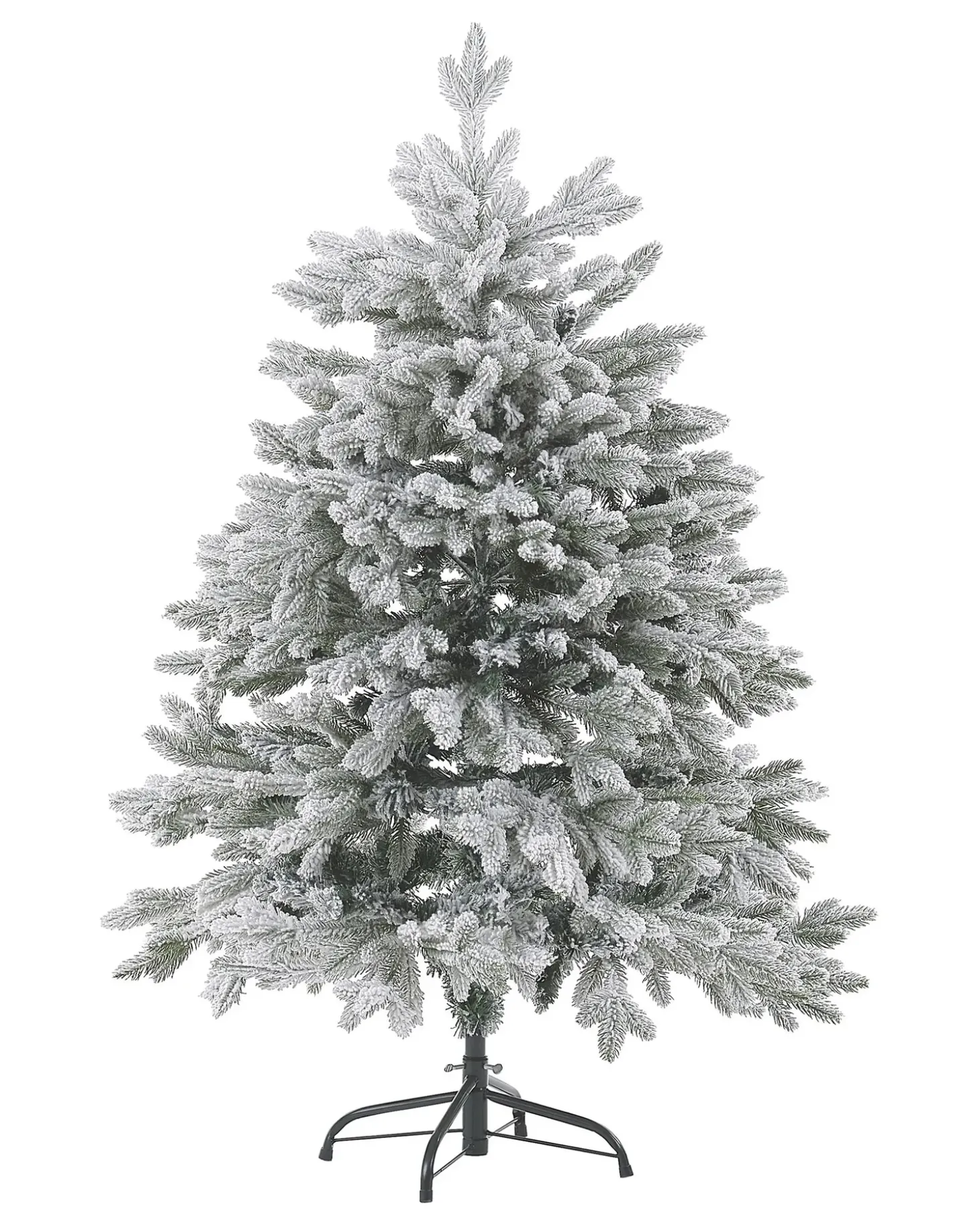 Sneklædt juletræ FORAKER 120 cm Hvid