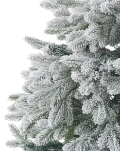 Sneklædt juletræ FORAKER 180 cm Hvid