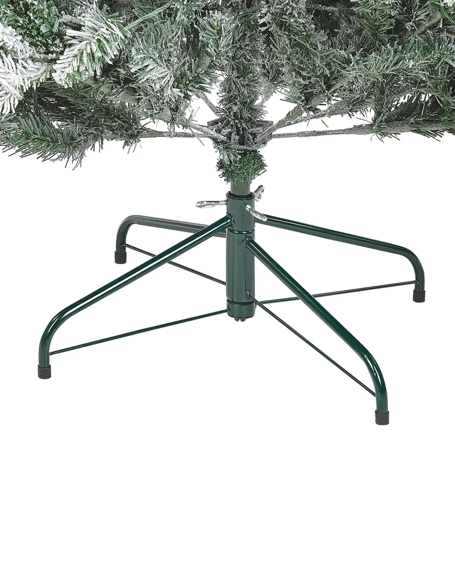 Sneklædt juletræ LED MIETTE 180 cm Hvid