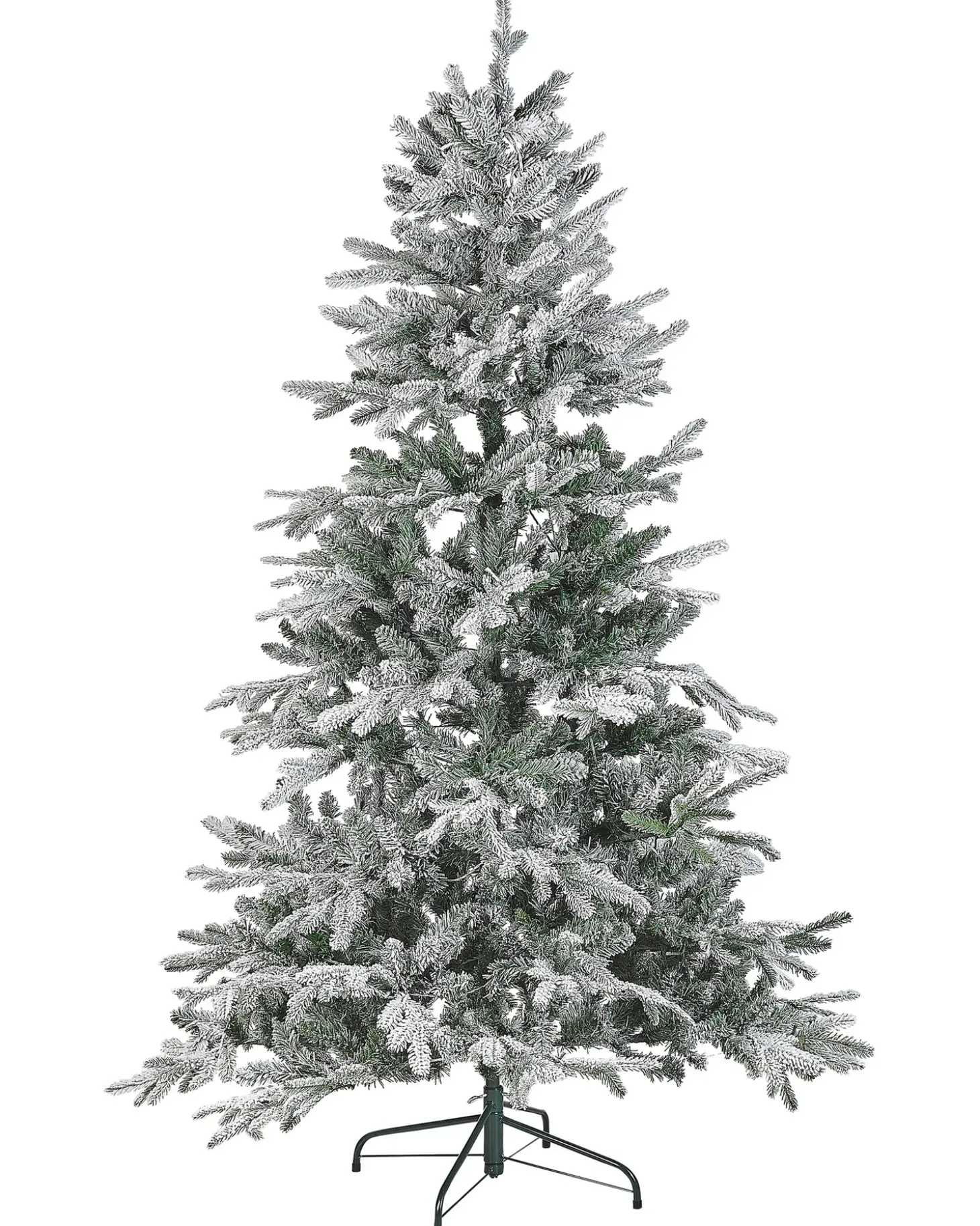 Sneklædt juletræ LED MIETTE 180 cm Hvid