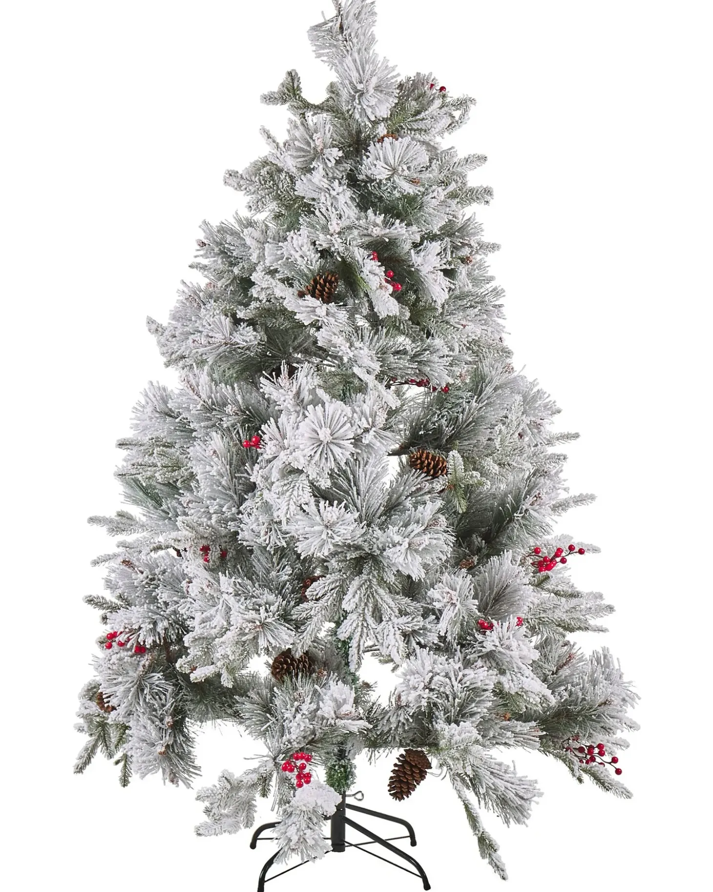 Sneklædt juletræ MASALA 180 cm Hvid