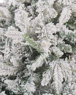 Sneklædt juletræ TOMICHI 120 cm Hvid