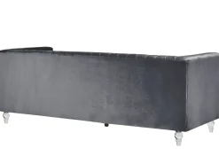 Sofa 3 personers ARVIKA Velour Mørkegrå