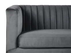 Sofa 3 personers ARVIKA Velour Mørkegrå
